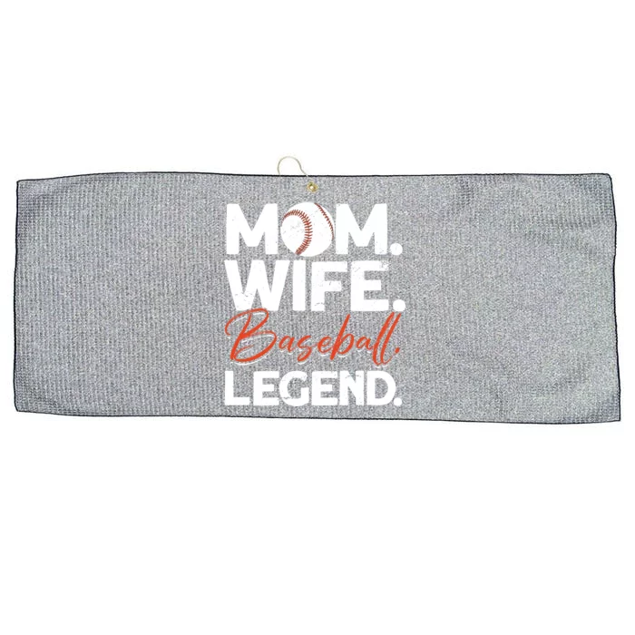 Mom Wife Baseball Legend Cute Gift Baseball Mom Gift Large Microfiber Waffle Golf Towel