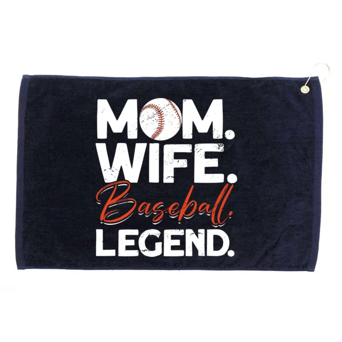 Mom Wife Baseball Legend Cute Gift Baseball Mom Gift Grommeted Golf Towel