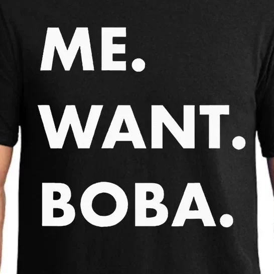 Me Want Boba Milk Tea Funny Asian Drink Pajama Set