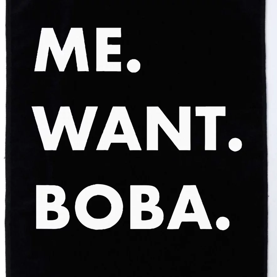 Me Want Boba Milk Tea Funny Asian Drink Platinum Collection Golf Towel