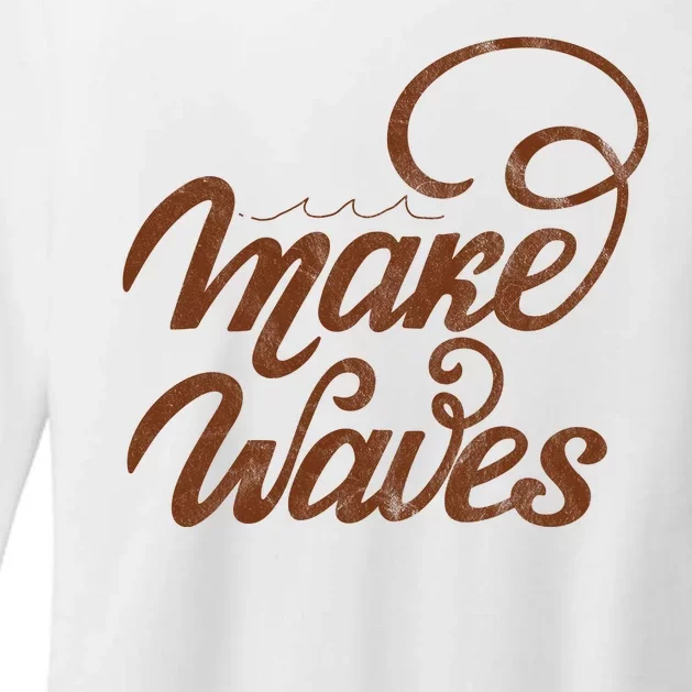 Make Waves Beach Vacation Womens CVC Long Sleeve Shirt