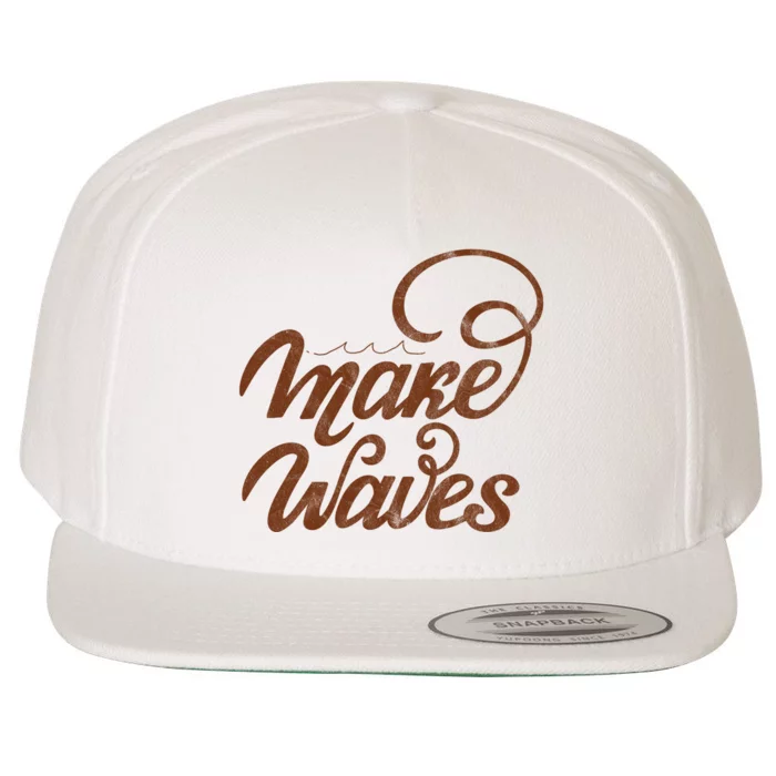 Make Waves Beach Vacation Wool Snapback Cap