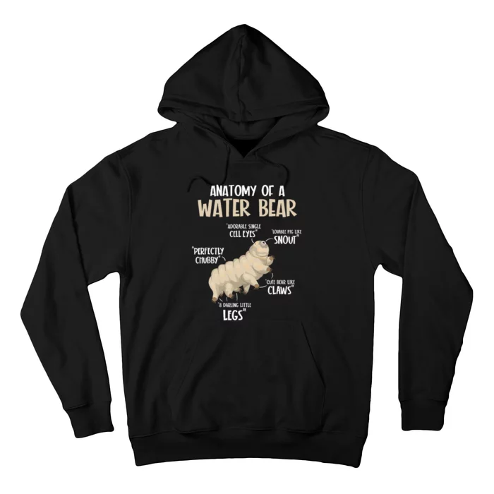 Microbiology Water Bear Science Facts Tardigrade Anatomy Hoodie