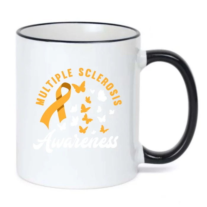 Ms Warrior Butterfly Ms Multiple Sclerosis Awareness Great Gift Black Color Changing Mug