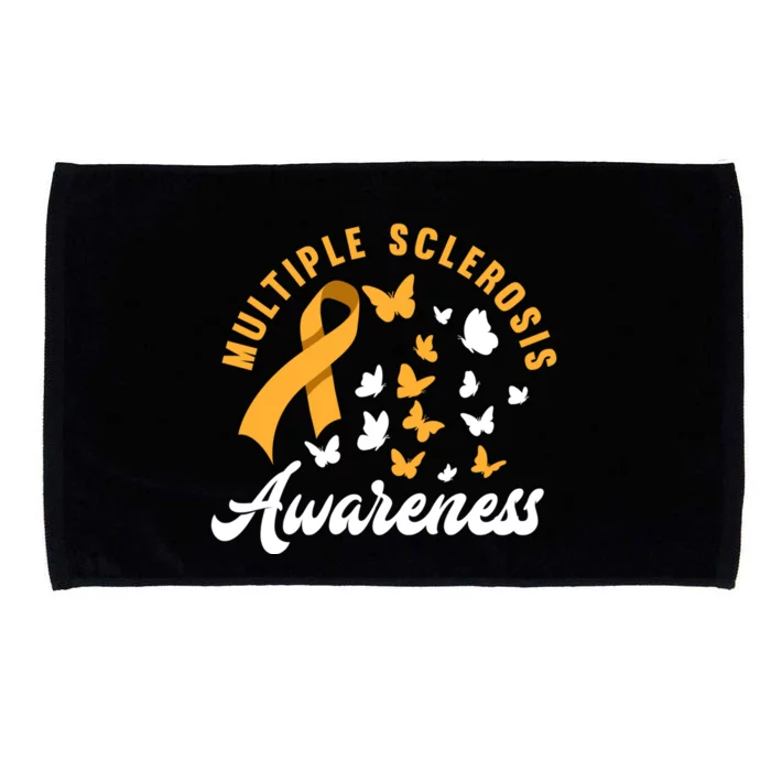 Ms Warrior Butterfly Ms Multiple Sclerosis Awareness Great Gift Microfiber Hand Towel