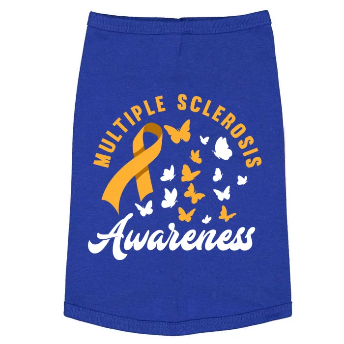 Ms Warrior Butterfly Ms Multiple Sclerosis Awareness Great Gift Doggie Tank