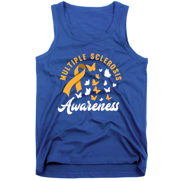 Ms Warrior Butterfly Ms Multiple Sclerosis Awareness Great Gift Tank Top