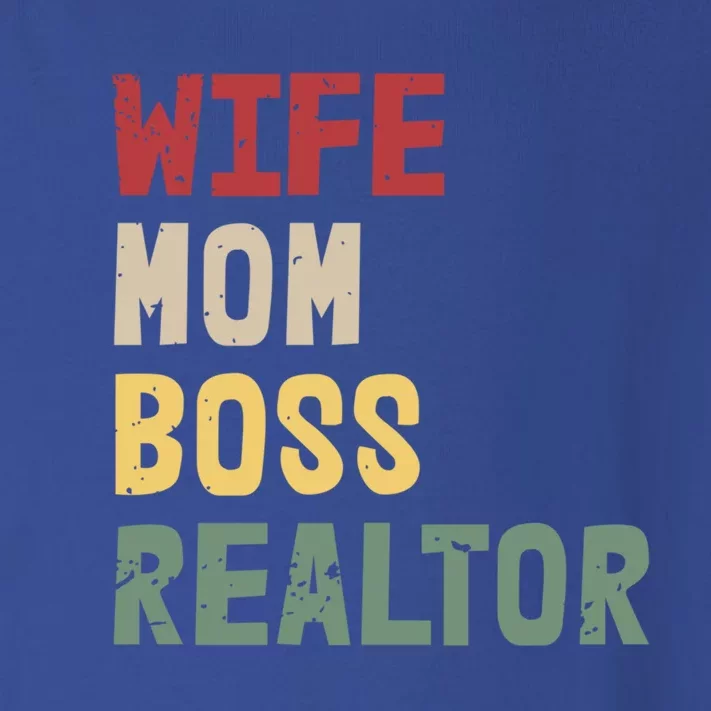 Mom Wife Boss Realtor Cute Mothers Day Gift Toddler Long Sleeve Shirt