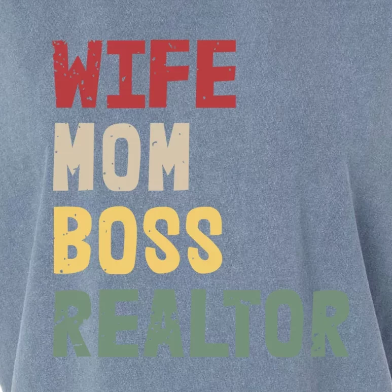 Mom Wife Boss Realtor Cute Mothers Day Gift Garment-Dyed Women's Muscle Tee