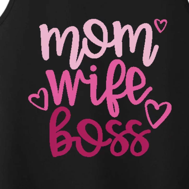 Mom Wife Boss Funny Gift Performance Tank