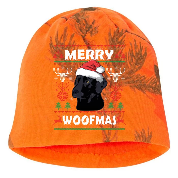 Merry Woofmas Black Lab Christmas Dog Lover Xmas Gift Great Gift Kati - Camo Knit Beanie