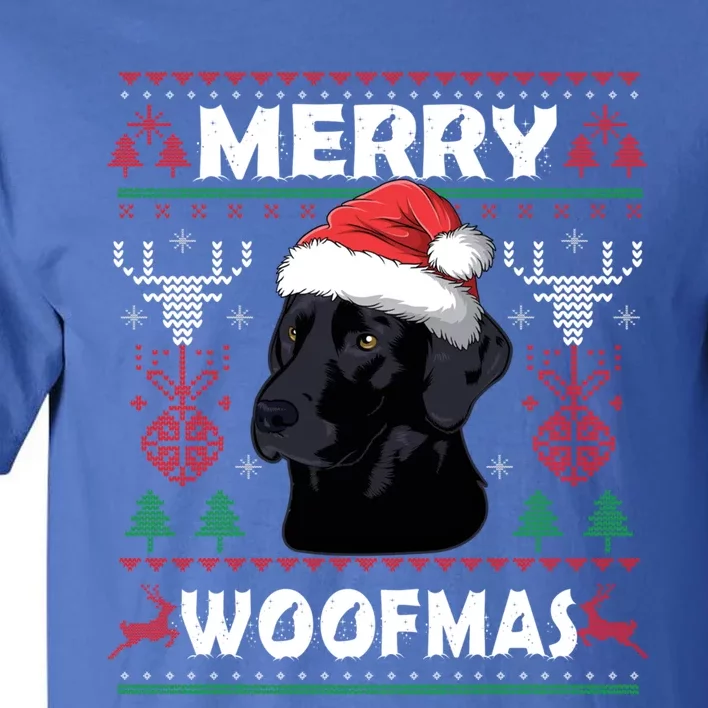 Merry Woofmas Black Lab Christmas Dog Lover Xmas Gift Great Gift Tall T-Shirt