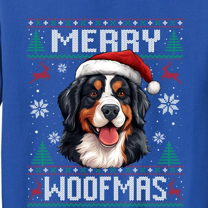 Merry Woofmas Bernese Mountain Dog Christmas Berner Sweatshirt