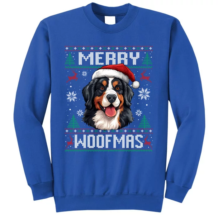 Merry Woofmas Bernese Mountain Dog Christmas Berner Sweatshirt