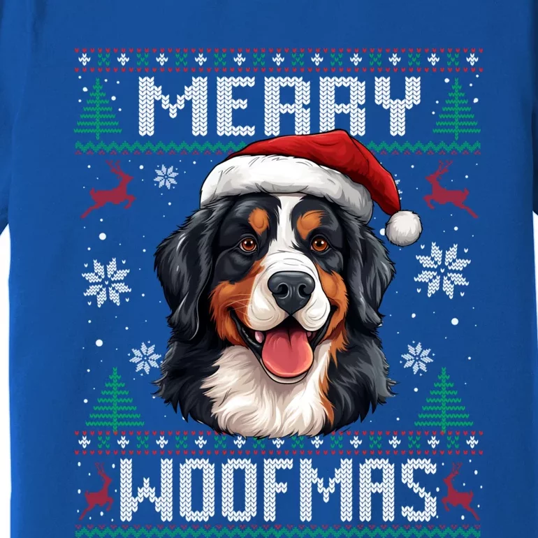 Merry Woofmas Bernese Mountain Dog Christmas Berner Premium T-Shirt