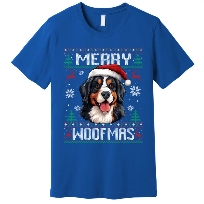 Merry Woofmas Bernese Mountain Dog Christmas Berner Premium T-Shirt