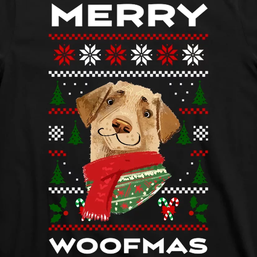 Merry Woofmas Cute Dog Ugly Christmas T-Shirt