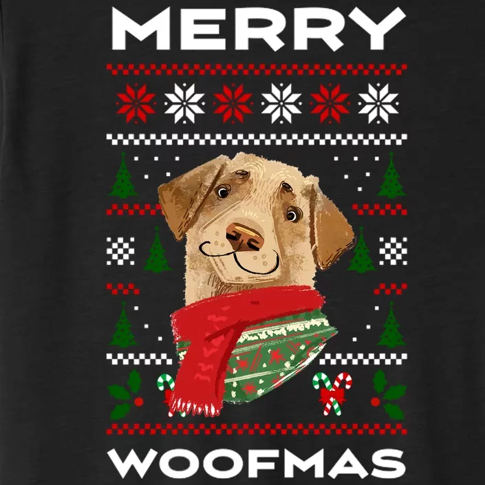 Merry Woofmas Cute Dog Ugly Christmas ChromaSoft Performance T-Shirt