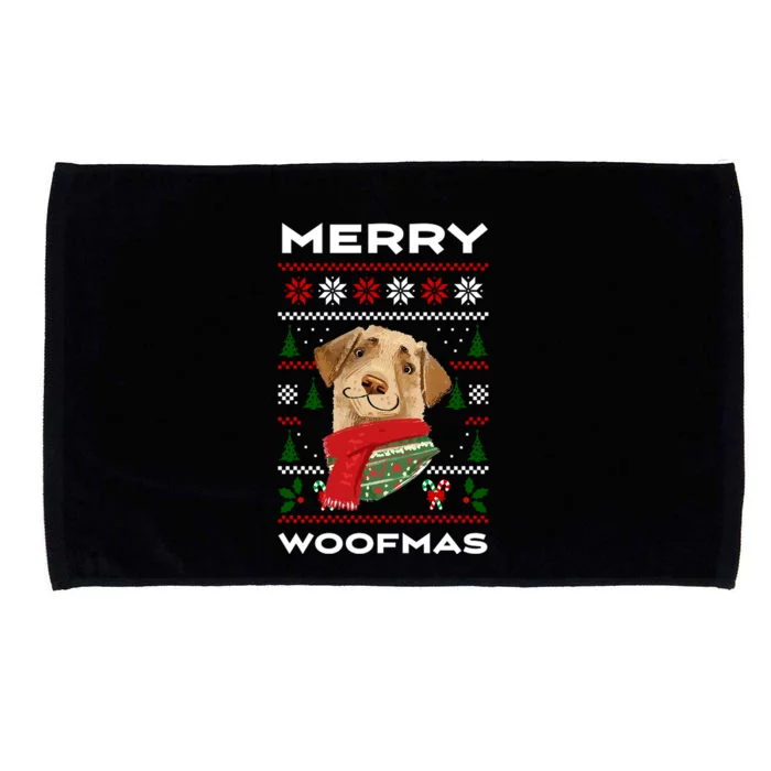 Merry Woofmas Cute Dog Ugly Christmas Microfiber Hand Towel