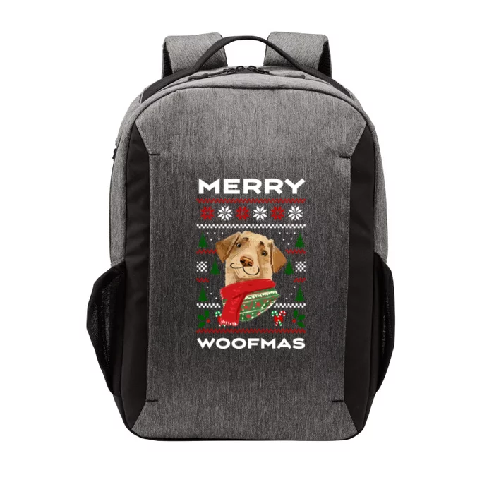 Merry Woofmas Cute Dog Ugly Christmas Vector Backpack