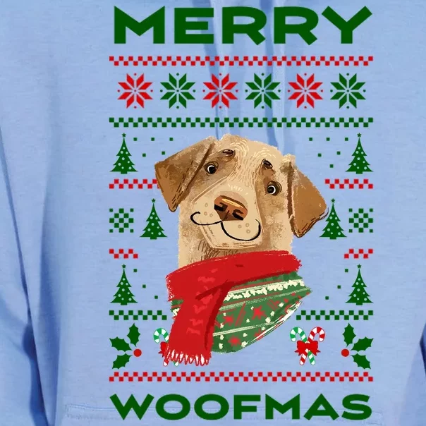 Merry Woofmas Cute Dog Ugly Christmas Unisex Surf Hoodie