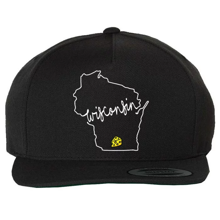 Madison Wisconsin Cheese Funny Wi Home State Wool Snapback Cap