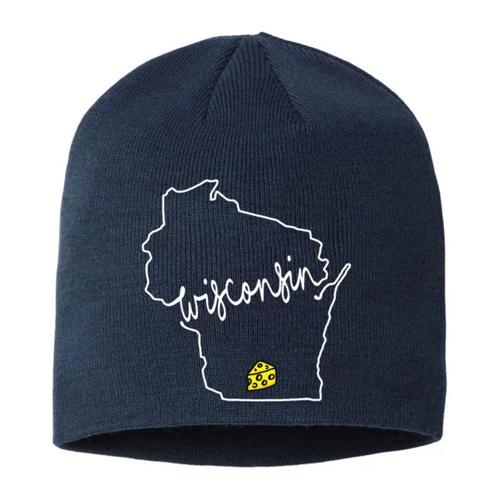 Madison Wisconsin Cheese Funny Wi Home State 8 1/2in Sustainable Knit Beanie