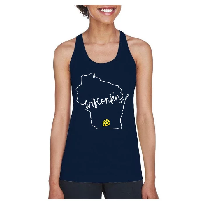 Madison Wisconsin Cheese Funny Wi Home State Women's Racerback Tank