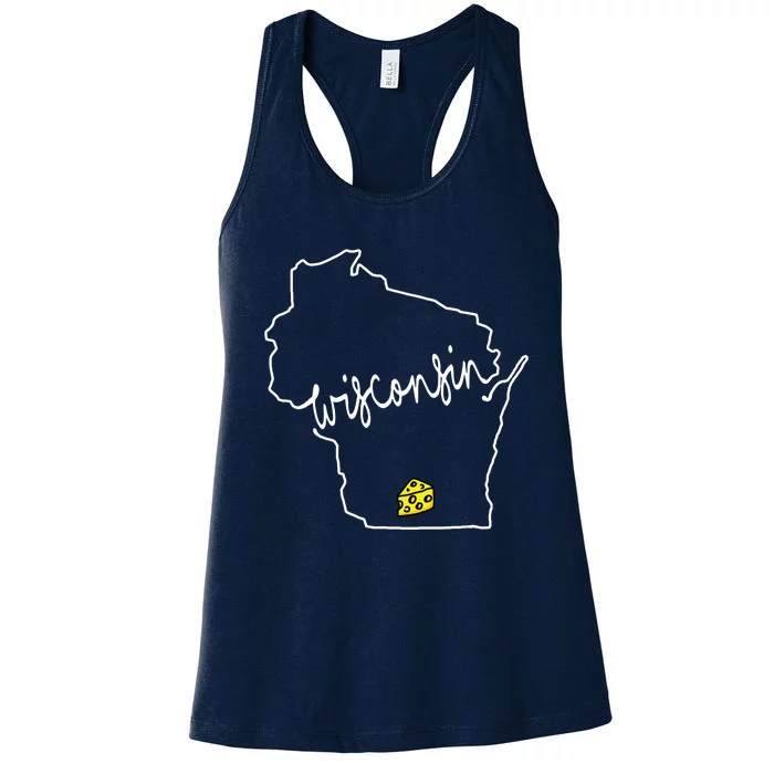 Madison Wisconsin Cheese Funny Wi Home State Women's Racerback Tank