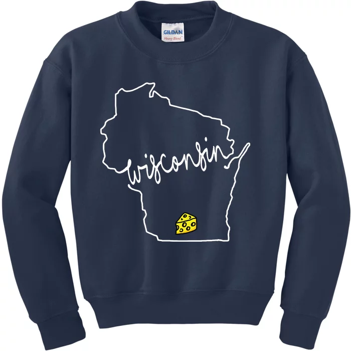 Madison Wisconsin Cheese Funny Wi Home State Kids Sweatshirt