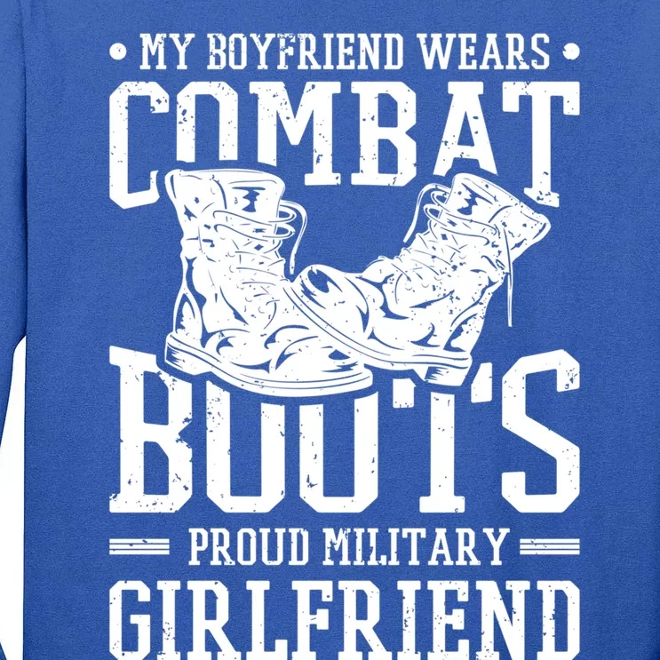 Military Wears Combat Boots Proud Army Friend Cute Gift Tall Long Sleeve T-Shirt