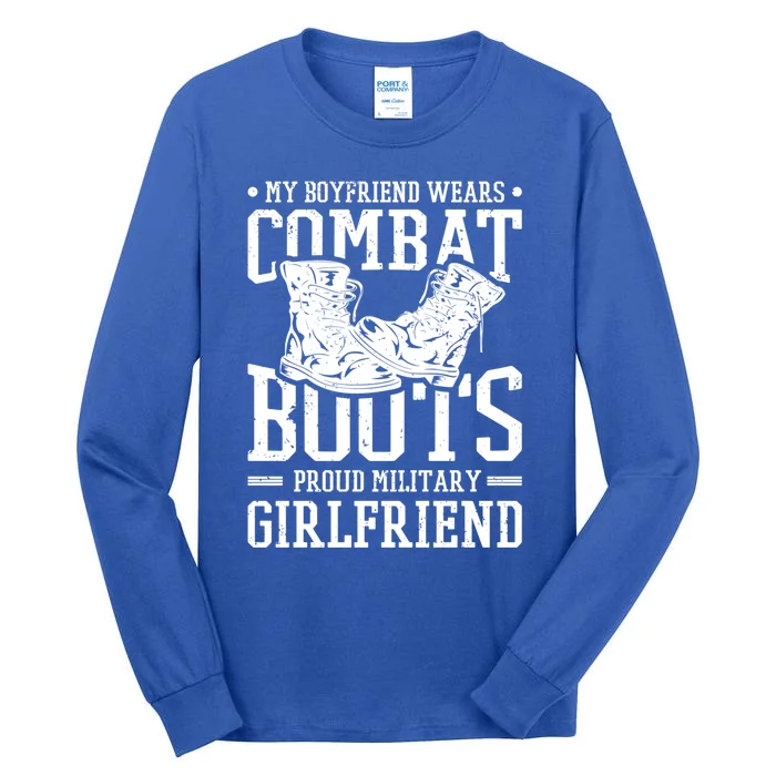 Military Wears Combat Boots Proud Army Friend Cute Gift Tall Long Sleeve T-Shirt