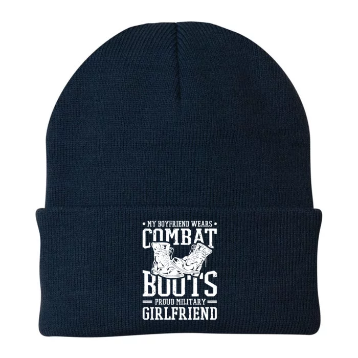 Military Wears Combat Boots Proud Army Friend Cute Gift Knit Cap Winter Beanie