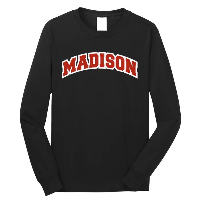 Madison Wisconsin Classic Athletic Sports Long Sleeve Shirt