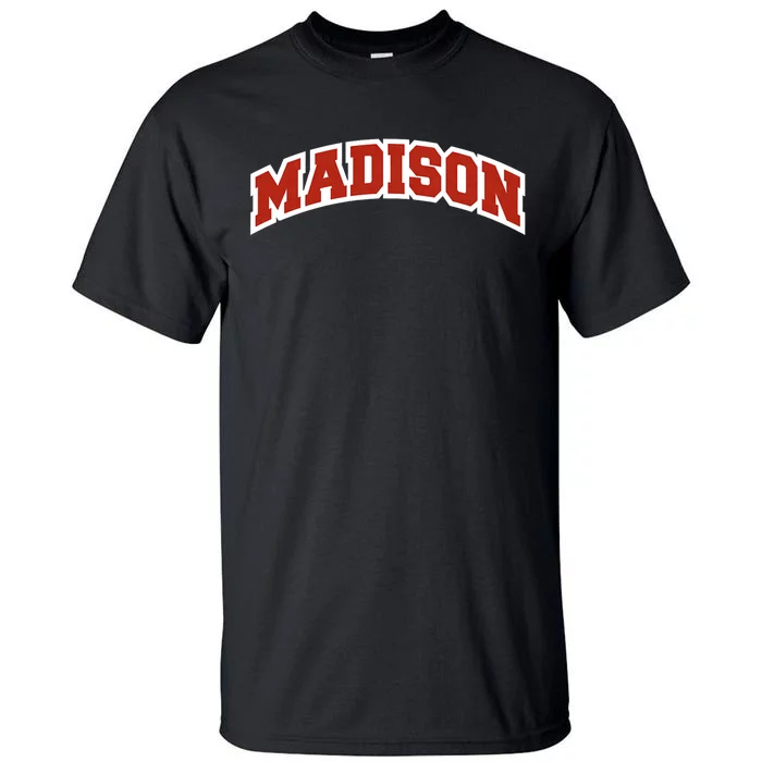 Madison Wisconsin Classic Athletic Sports Tall T-Shirt