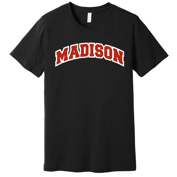 Madison Wisconsin Classic Athletic Sports Premium T-Shirt