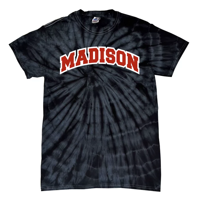 Madison Wisconsin Classic Athletic Sports Tie-Dye T-Shirt