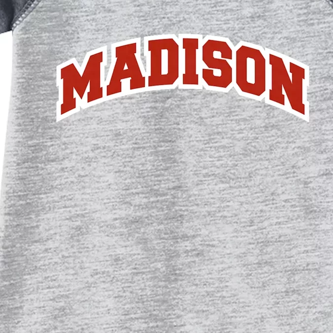 Madison Wisconsin Classic Athletic Sports Infant Baby Jersey Bodysuit