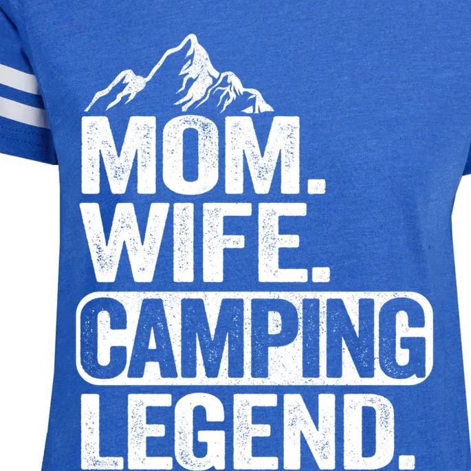 Mom Wife Camping Legend Rv Camper Outdoor Camping Gift Enza Ladies Jersey Football T-Shirt