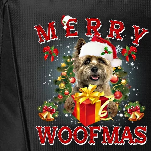 Merry Woofmas Cairn Terrier Christmas Ornats Gift City Backpack