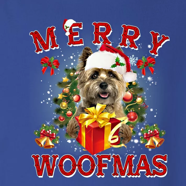 Merry Woofmas Cairn Terrier Christmas Ornats Gift Toddler Long Sleeve Shirt