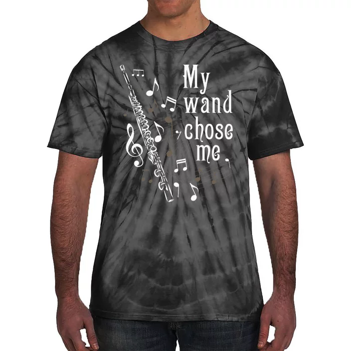 My Wand Chose Me Flute Player Flutist Marching Band Music Tie-Dye T-Shirt