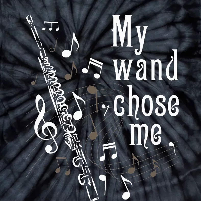 My Wand Chose Me Flute Player Flutist Marching Band Music Tie-Dye T-Shirt