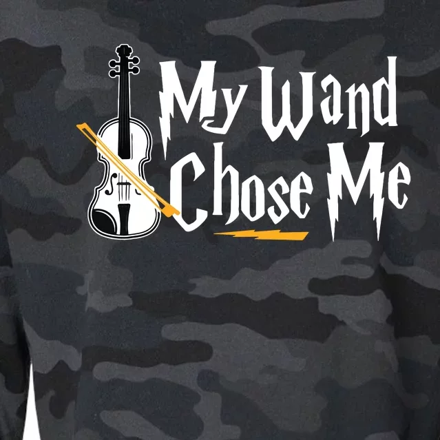 My Wand Chose Me Violin Player Violinist Music Cropped Pullover Crew