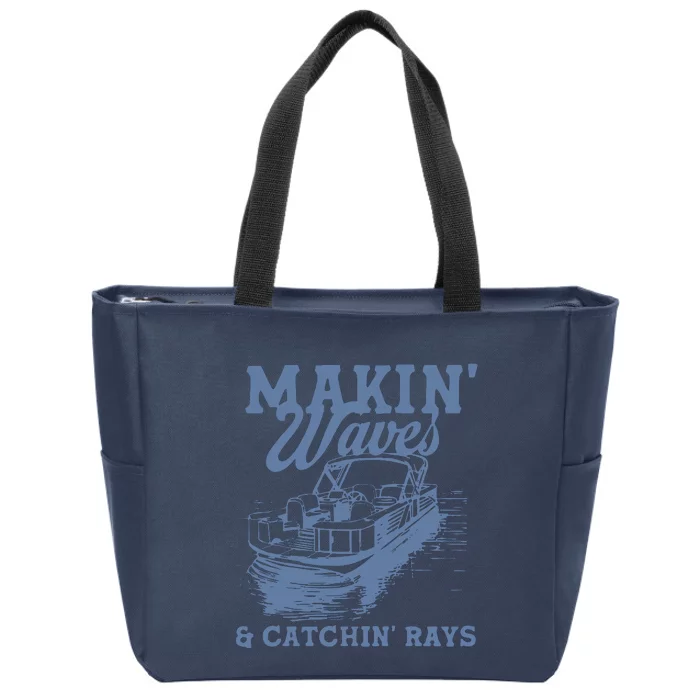 Makin Waves & Catchin Rays Zip Tote Bag