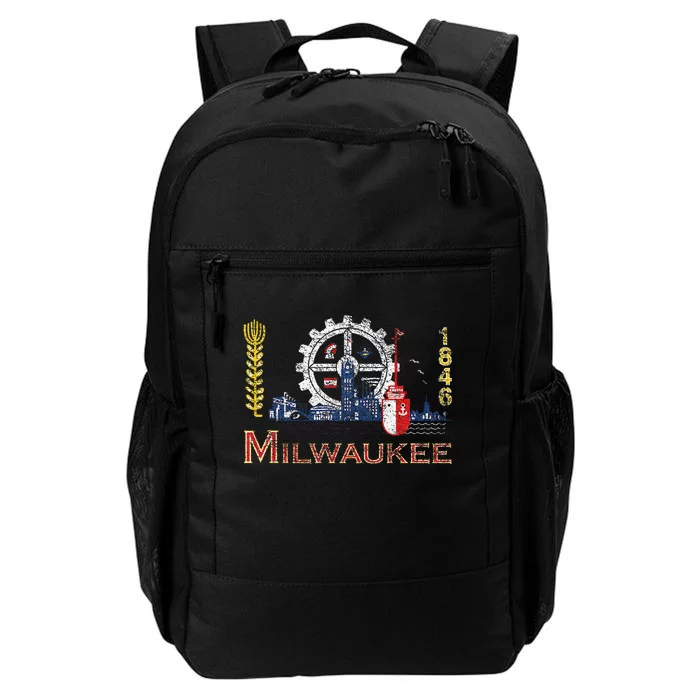 Milwaukee Wisconsin City Classic Flag Daily Commute Backpack