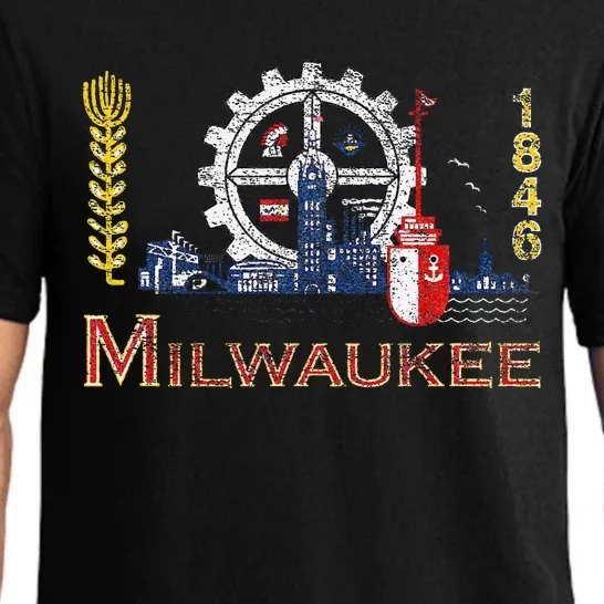 Milwaukee Wisconsin City Classic Flag Pajama Set