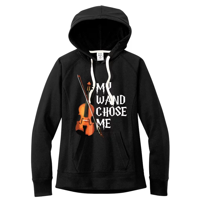 My Wand Chose Me Violin Violinist Gift Orchestra Tee Women's Fleece Hoodie