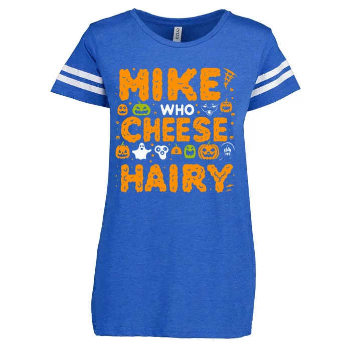 Mike Who Cheese Hairy Funny Word Play Meme Adult Humor Enza Ladies Jersey Football T-Shirt