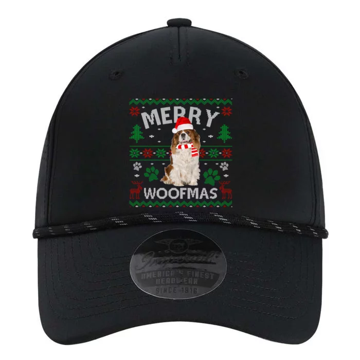 Merry Woofmas Cavalier King Charles Ugly Sweater Santa Hat Gift Performance The Dyno Cap